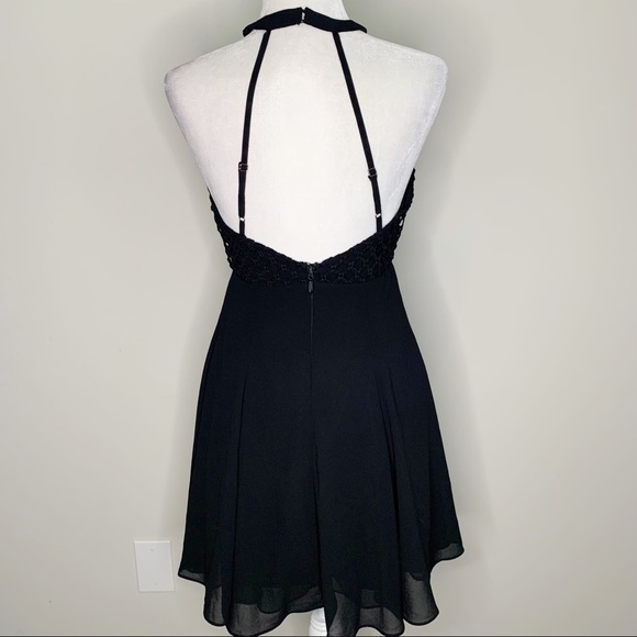 Lulu’s Made in the Crocheted Black Skater Dress in Size Medium - Picture 6 of 9